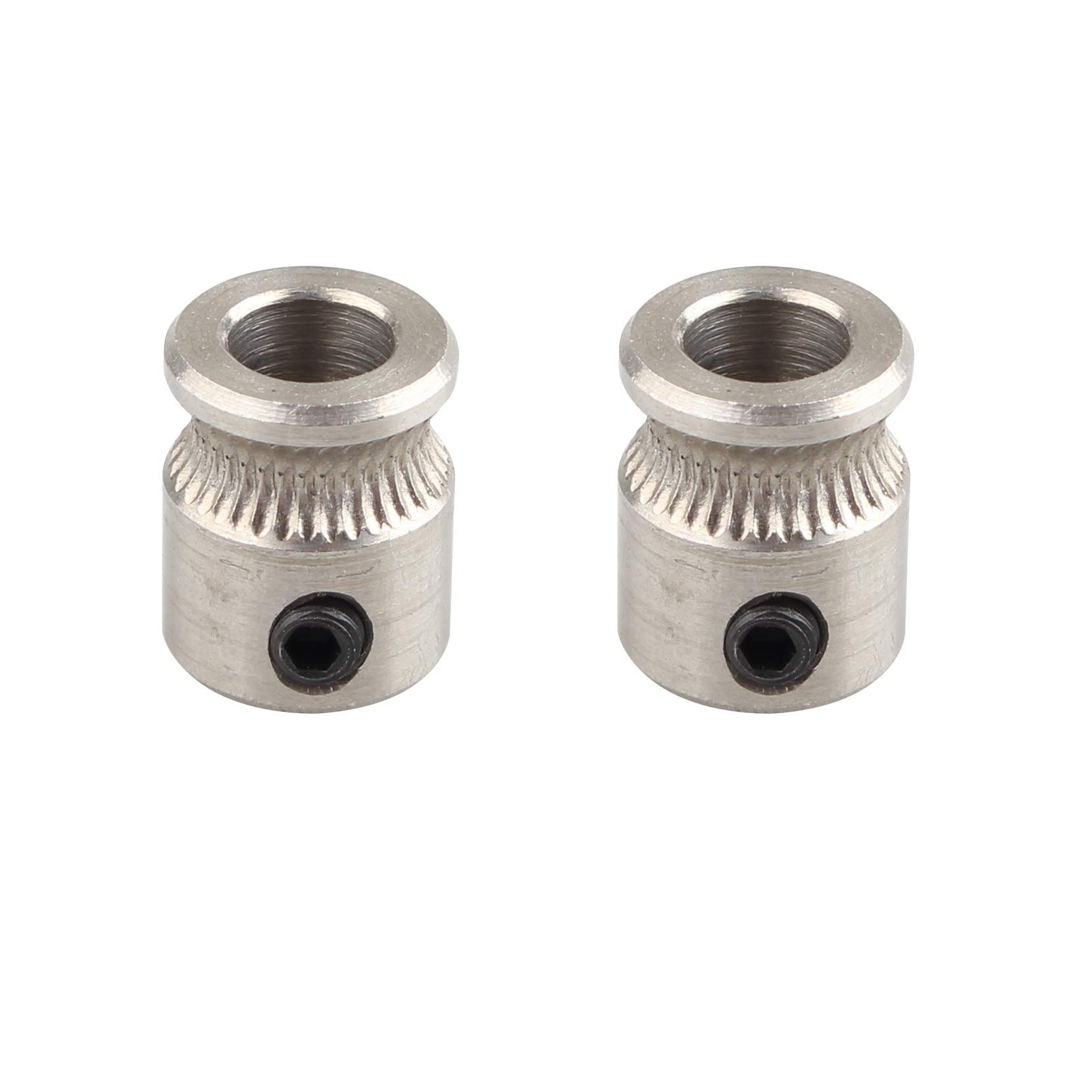 Jopto 2PCS Makerbot MK8 Direct Drive Extruder Hobbed Gear 1.75mm & 3.0mm Filament 3D Printer Extruder Pulley 5mm Shaft Reprap