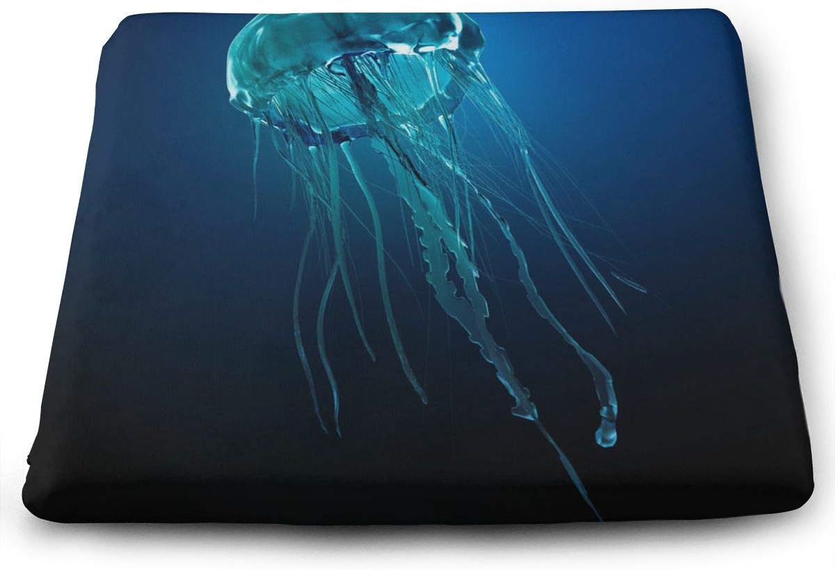 Comfortable Seat Cushion Chair Pad Sea Green Jellyfish Perfect Memory Foam Cushions Lighten The Bumps