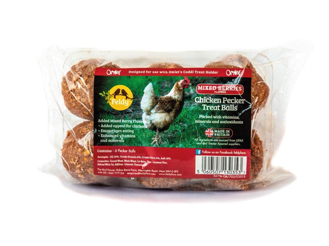 Feldy Chicken Pecker Treat Balls - Mixed Berries Falour