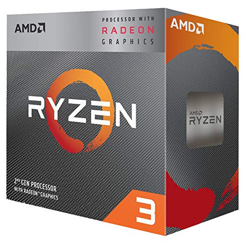 AMD Ryzen 3 3200G Prozessor (Radeon Vega 8 intergrierte Grafik, 4 Kerne/4 Threads, 65W DTP, AM4 Sockel, 6MB Cache, Bis zu 4.0 Ghz max boost Frequenz ,