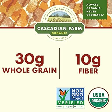 Cascadian Farm Cereal de fibra orgánica para la mañana sana ...