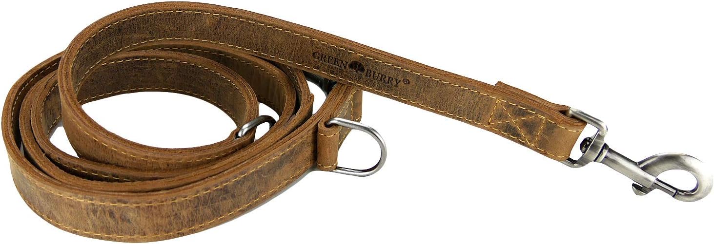 Greenburry Vintage 1602-25 Leather Dog Leash, Dog Chain for Walking, braun, Groß - Image 4