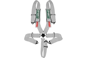 BESTZHEYU 5Point Racing Harness SFI with Ultra Comfort Heavy Duty Shoulder Pads Universal Polyester