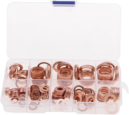 200pcs Arandela kit con Caja para Reparación de Motor de Vehículos: Amazon.es: Coche y moto