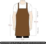 Leathershire Dark Brown Full Grain Leather Work Apron - Butcher Cook BBQ view 6