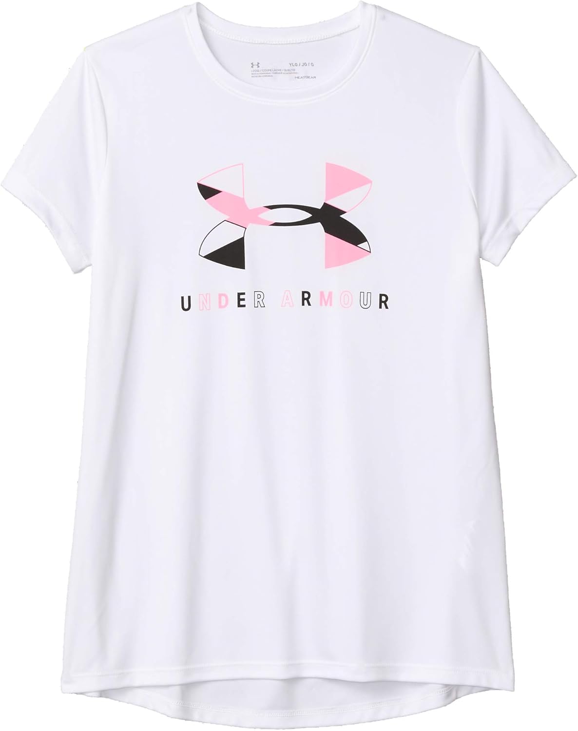 Under Armour Girl's Big Logo Tech Short Sleeve Training Workout T-Shirt: Clothing