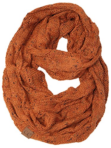 Funky Junque Women's Ribbed Cable Knit Infinity Scarf Wrap