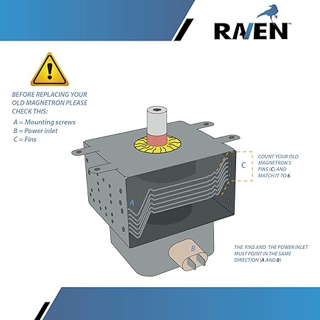 Magnetron for Whirlpool Microwave Replaces 8184139 8206317