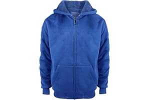 LeeHanTon Boys Sherpa Hoodie Zipper Sports Warm Youth Fleece Jacket