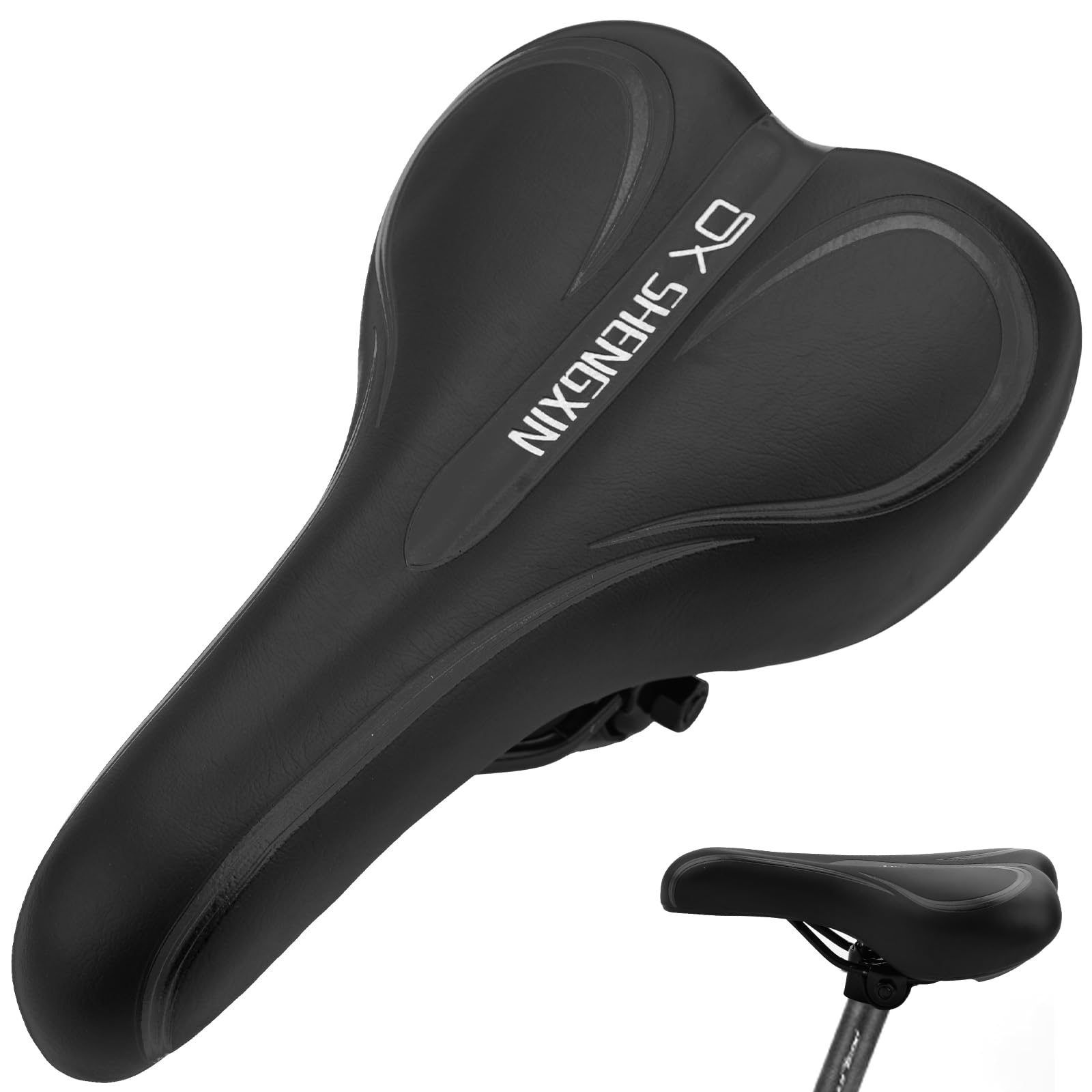 PU Leather Mountain Bike Saddle - Waterproof Cycling Seat for Mountain, Road, Spinning & Exercise Bikes