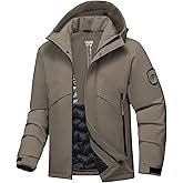 BANTREK Men's Ski Jacket Waterproof Warm Winter Coat Windproof Insulated Snowboard Jacket Hooded Mountain Windbreaker