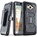 COVRWARE Aegis Series Compatible with Galaxy J3 (2016)/ J3 V/Sky/Sol/ j36/ j36V/Amp Prime/Express Prime Full-Body Holster Armor Case with Built-in Screen Protector, Belt-Clip, Kickstand, Black