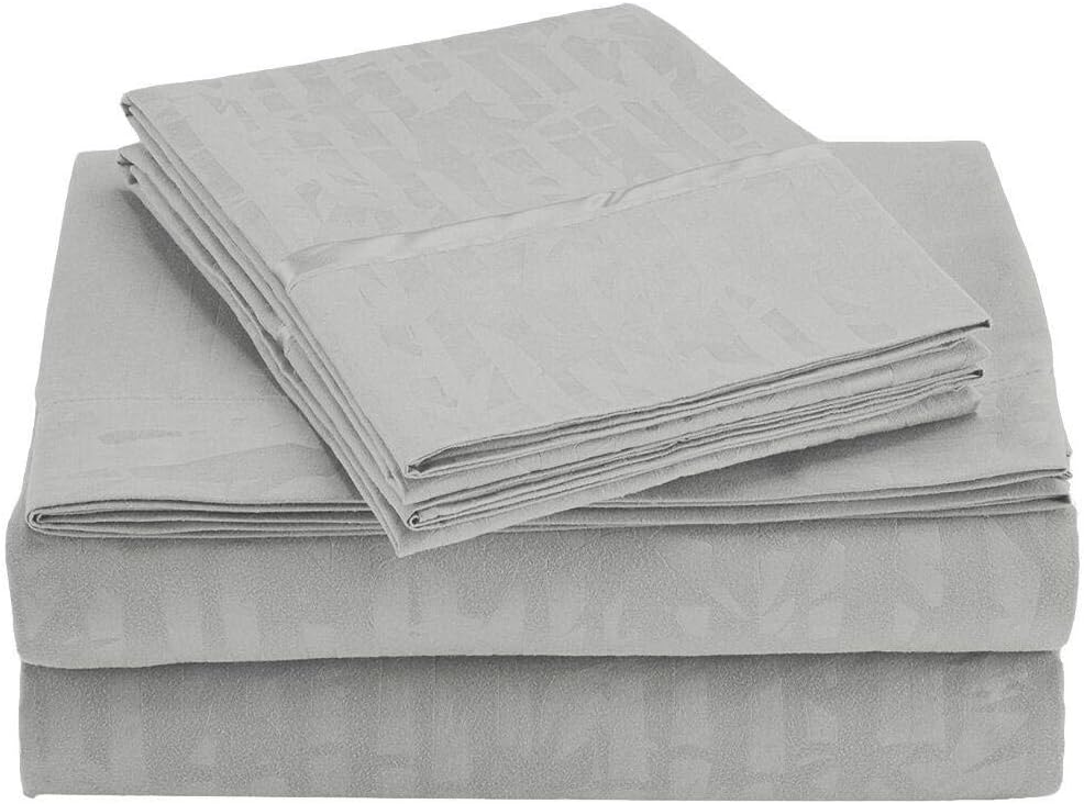 Luxury Home 4-Piece Set Ultra Soft 1800 Series Bamboo Bed Sheets Machine Wash, Hand Wash White Queen Deep Pocket, Extra Deep Pocket