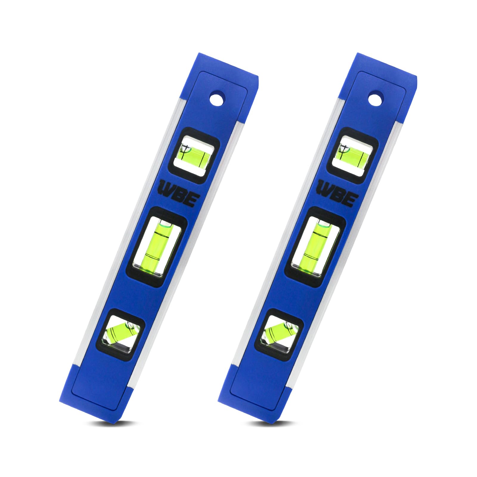 9-Inch Magnetic Torpedo Level,Yellow Aluminum 2 Pack, Blue