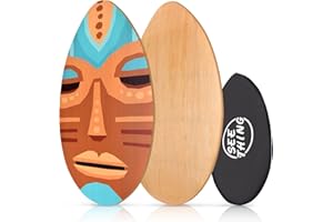 seething 35 Inch Skimboard with High Gloss Coat Wood Skim Board for Beginners,Kids, Teenagers, Adults and All Skimming