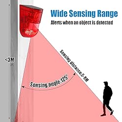 Qualirey Solar Sound and Light Alarm Motion Sensor