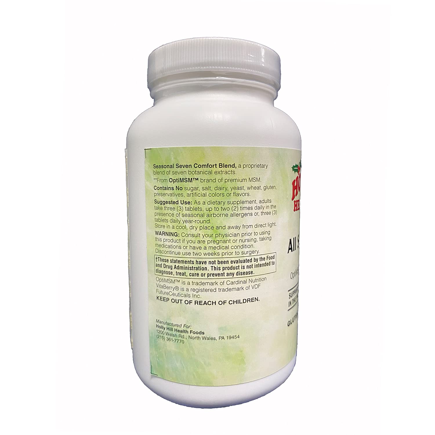 Holly Hill Health Foods All Season Support (Formerly Aller-7), 180 Vegan Tablets