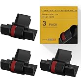 3 Pack Compatible Calculator Ribbon Replacement for Casio hr-100tm Ink IR-40T Calculator Ink Roller Compatible with Casio HR-100TM HR-170RC Canon P23-dhv CP13 Sharp EL-1801V, Individually Sealed, B/R
