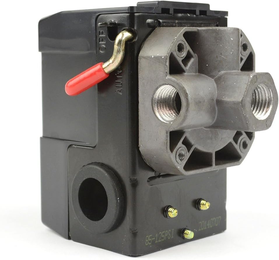 Lefoo Quality Air Compressor Pressure Switch Control 95-125 PSI 4 Port w/Unloader LF10-4H-1-NPT1/4-95-125: Home Improvement
