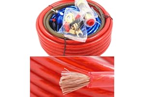 Eaglerich 1500W Car Audio Wire Wiring Amplifier Subwoofer Speaker Installation Kit 8GA Power Cable 60 AMP Fuse Holder