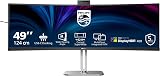Philips 49B2U5900CH 49" QHD Curved Monitor 75Hz VA HDR400 KVM USB-C Dock Webcam view 2