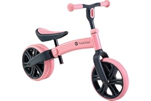 Yvolution Y Velo Junior Toddler Balance Bike | 9 Inch Wheel No-Pedal Training Bike for Kids Age 18 Months to 3 Years