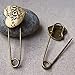 April Ya 10 PCS Bronze Vintage Love Heart Safety Pins Brooches