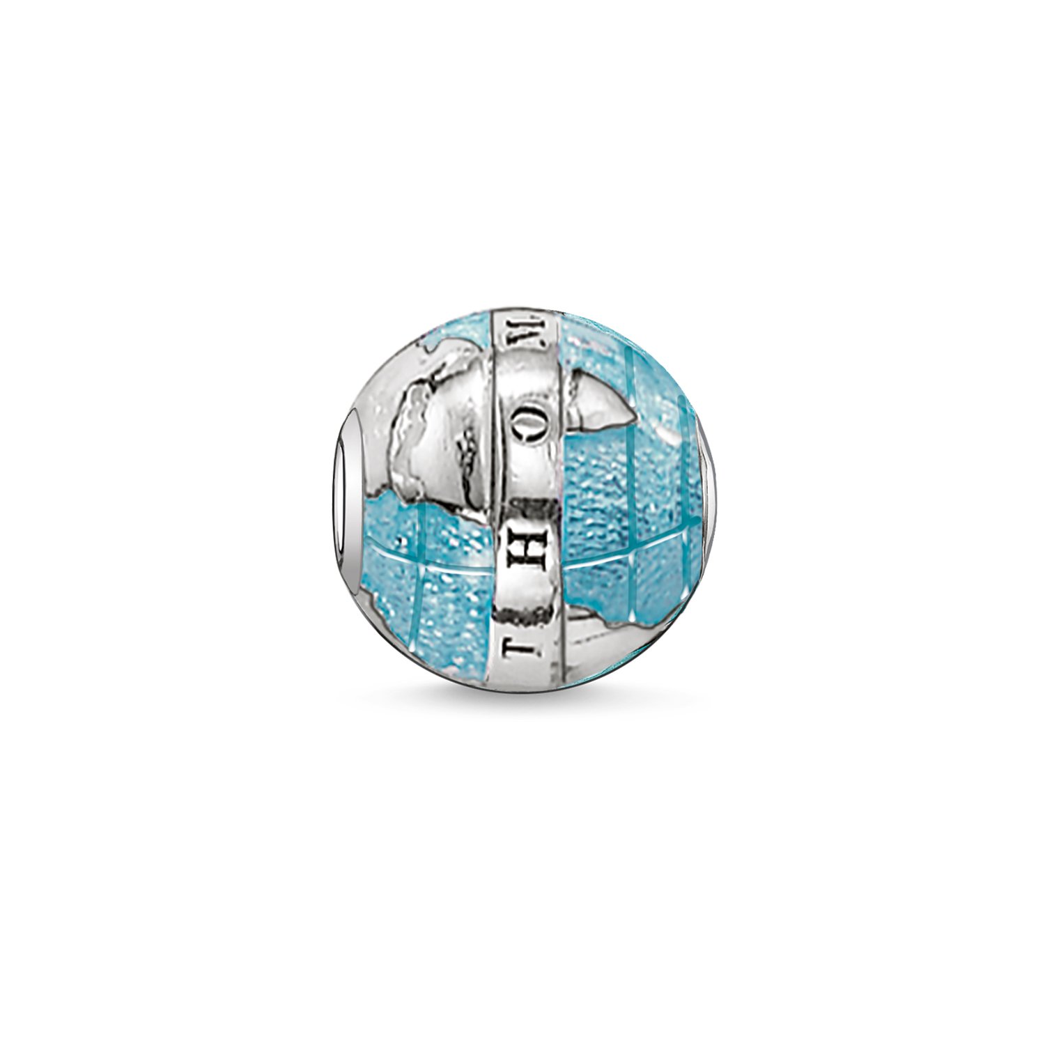 Thomas Sabo Unisex Bead Wonderful World Globe Karma Beads 925 Sterling Silver K0036-007-1
