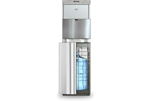 Brio Moderna Bottom Load Water Cooler Dispenser - Tri-Temp, Adjustable Temperature, Self-Cleaning, Touch Dispense, Child Safety Lock, Holds 3 or 5 Gallon Bottles, Digital Display and LED Light