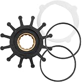 Water Pump Impeller Kit - Compatible with Volvo Penta V6 V8 3.0 4.3 5.0 5.7 8.1 Engines, Johnson 09-812B F6B-9 &amp; Jabsco 13554-0001P, Sierra 18-3306 3588914, 3584350, 21213664, 3593660, 2123664 3841696