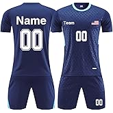 Custom Soccer Jersey for Kids Adults Men Women-Personalize Shirts and Short with Name Number Team Logo