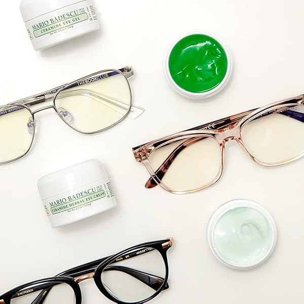 MARIO BADESCU CERAMIDE EYE GEL FOR ALL SKIN TYPES | OIL FREE EYE GEL THAT TIGHTENS AND SMOOTHES | FORMULATED WITH CERAMIDES & GLYCERIN, 0.5 OUNCE