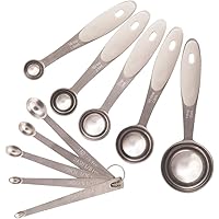 10-Piece Measuring Spoon Set By Chef élite Kitchenwares | Deluxe Stainless Steel Measuring Spoons Utensil Set With Engraved U