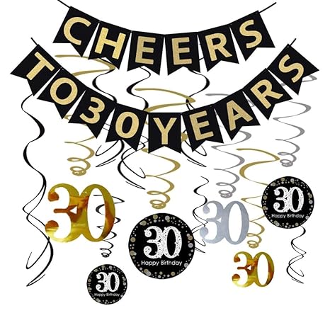 Formemory 30th Birthday Party Decorations Cheers To 30 Years