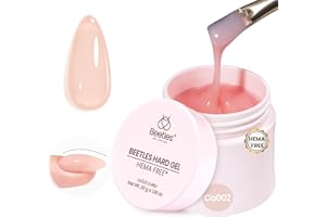 BEETLES GEL POLISH Beetles HEMA-Free Hard Gel for Nails-1.06oz 9 in 1 Jelly Nude UV/LED Lamp Cured Sculpting Stengthener Gel for Nail Extension & Nail Repair High Hardness Nails for Manicurist Women