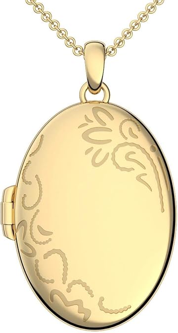 Medaillon oval groß Gold hochwertig vergoldet Amulett antik Vintage ...