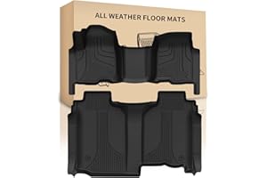 IKABEVEM Floor Mats for 2020-2024 Chevy Silverado/GMC Sierra 1500/2500HD/3500HD Crew Cab Model Only - Custom Fit All Weather Floor Mats for Chevrolet Silverado/GMC Sierra 1500/2500HD/3500HD Crew Cab 2020-2024