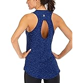 ICTIVE Yoga Tops for Women Loose Fit Workout Tank Tops for Women Backless Sleeveless Keyhole Open Back Muscle Tank