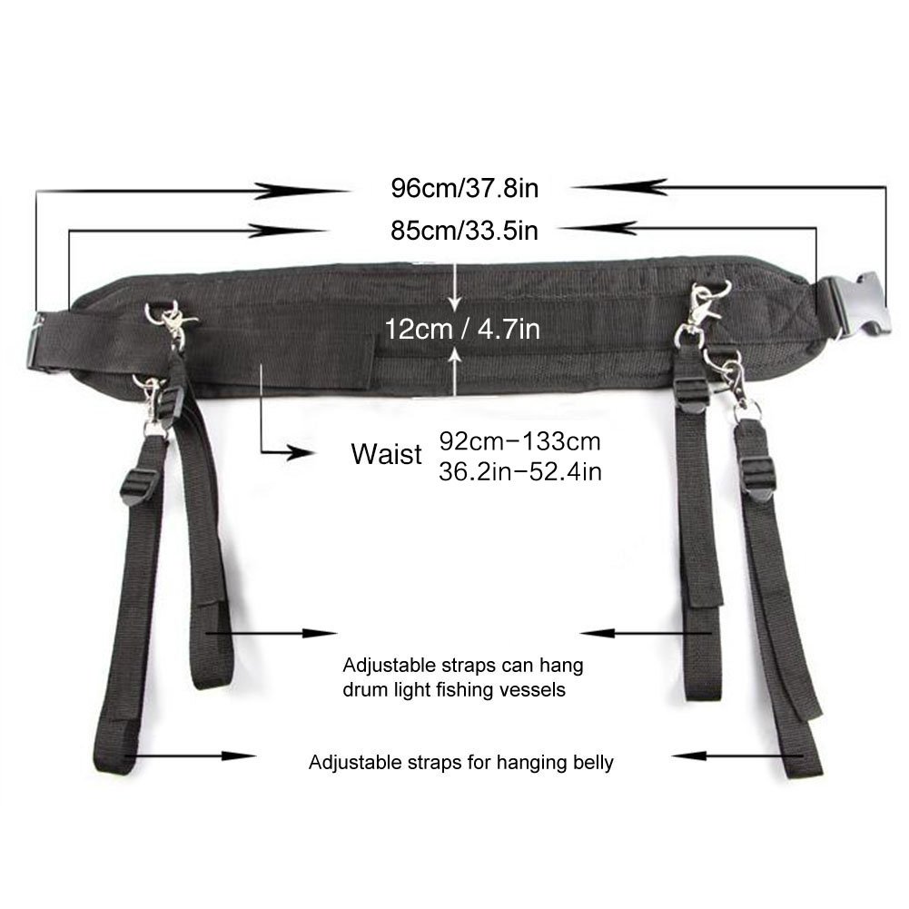 Pellor ファイティングベルト ギンバル 釣り用 ルアーマチック固定用 ベルト 8mm厚さ 釣りはもっと楽しみになります 黒 B013y92y フィッシングベルト 定番のお歳暮 冬ギフト