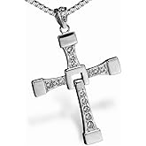 Fast and Furious 7 Doms Dominic Toretto's Cross Pendant Necklace 925 Silver Unisex