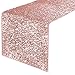 PONY DANCE Table Runner Sequins - Sparkling Glitter Decorative Luxurious Table Runner for Event Weddings/Birthday/Christmas and Holidays, 12 x 108 Inches, Pink, 1 PC