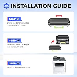 60F1000 Black Toner Cartridge with chip 1-Pack