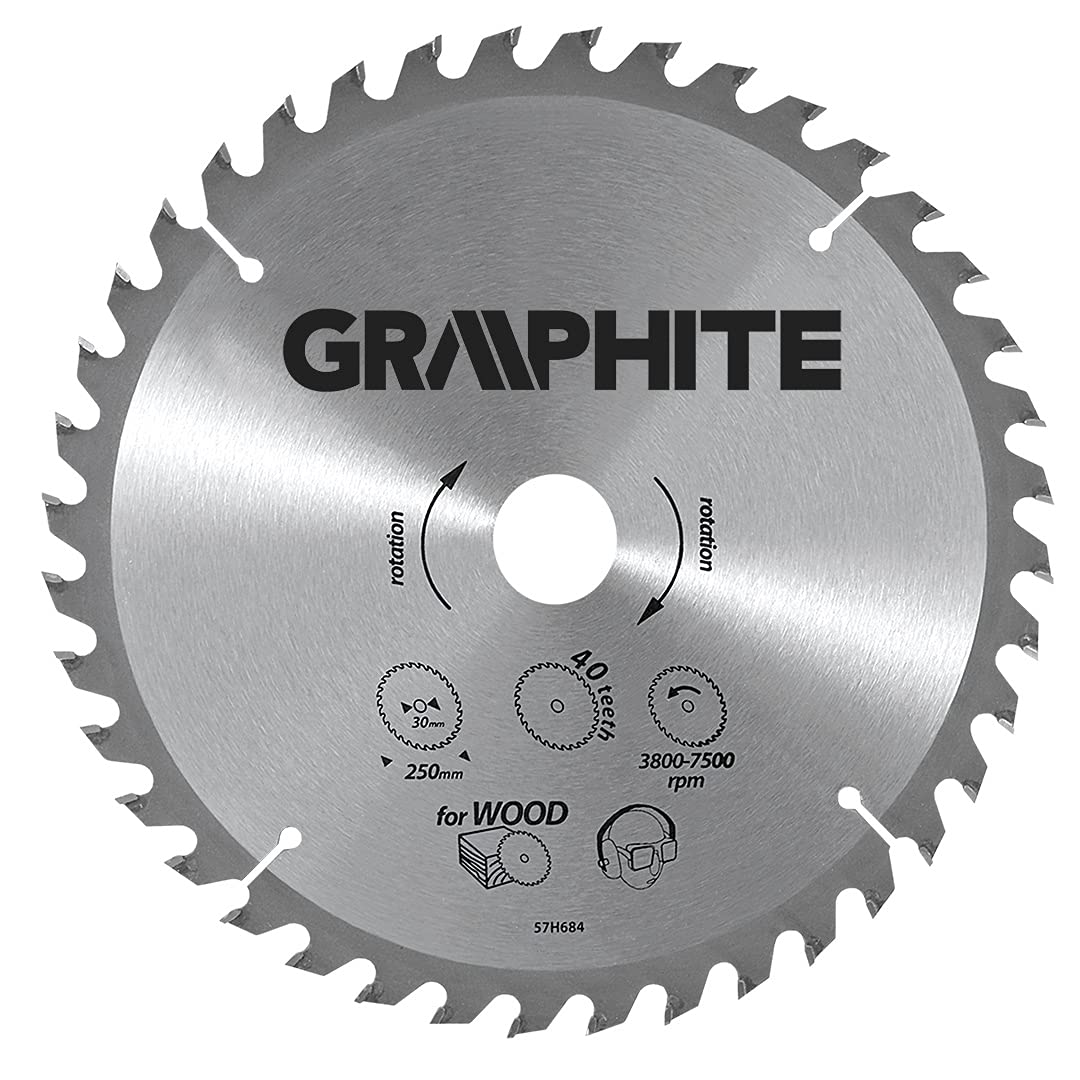 GRAPHITE Circular Saw Blade 160 mm bore 30 mm 18 Teeth, bore adaptors(Gra 57H656)