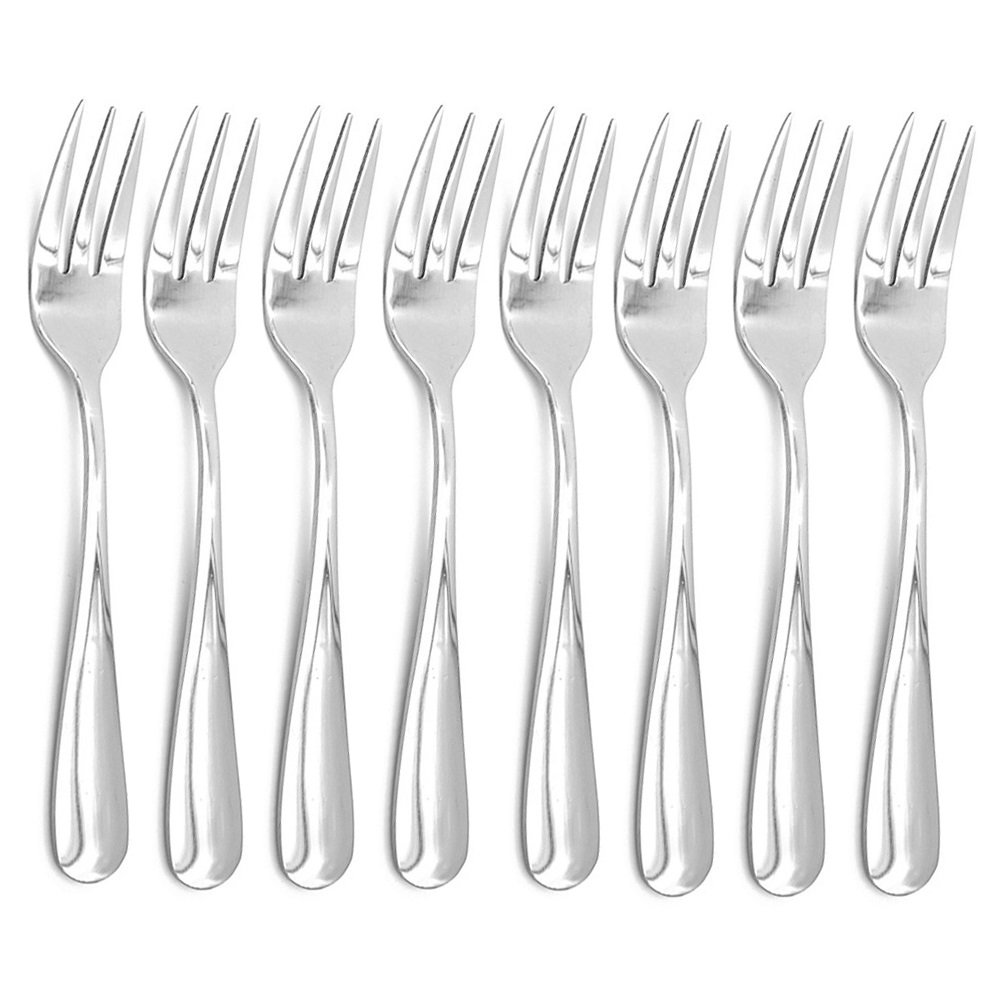 ERCENTURY Stainless Steel Fork Set, Salad, Dessert & Appetizer Forks, 8 pcs, 5.4 Inch