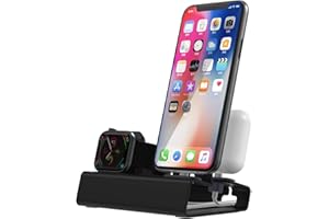 Charging Station for Apple Product,3 in 1 Aluminum Charging Stand Compatible with Apple Watch Airpods Ultra 2 SE 9 8 7 6 5 4 