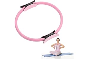 Purple Pilates magic circle with padded black handles