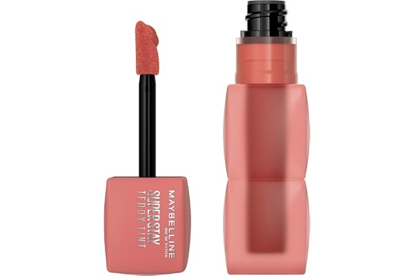 Maybelline Teddy Tint, Lip Stain, Soft Lip Tint, Light Feel, 12Hr Wear, Sheer or Blurred Finish, Skinny Dip