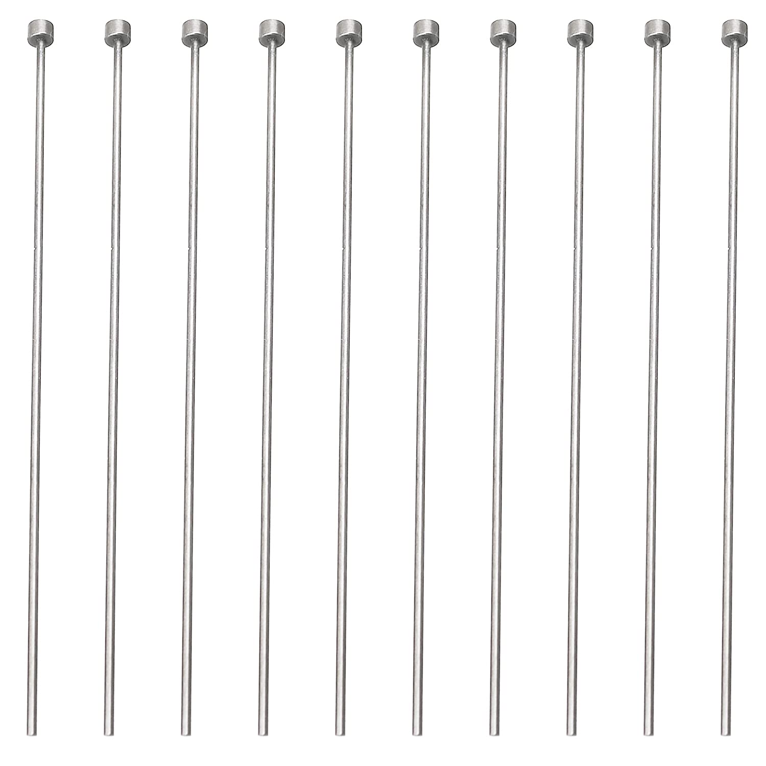 Utoolmart 2mm Dia Round Tip Steel Straight Ejector Pin Punch 150mm Long Silver Gray 10pcs