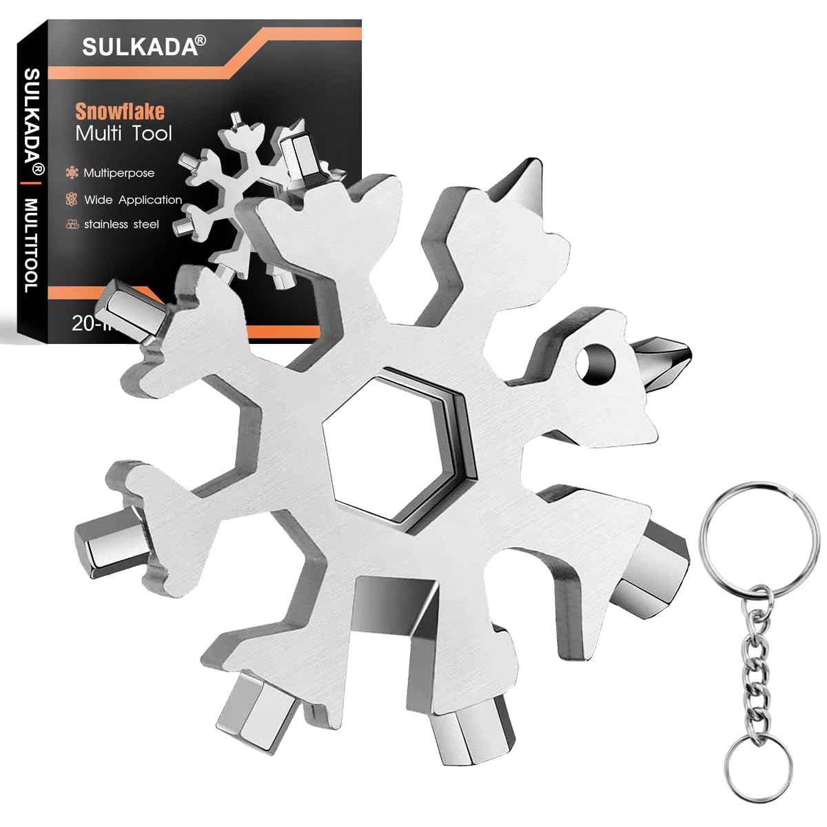 20 In 1 Snowflake Multi-Tool,Great Christmas stocking stuffer,Unique Gifts for Dad Men Women
