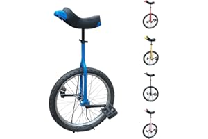 TCUDCKI Unicycle for Adults Adjustable Seat with Unicycle Stand for Fun Fitness Exercises Balance Training Circus Performance